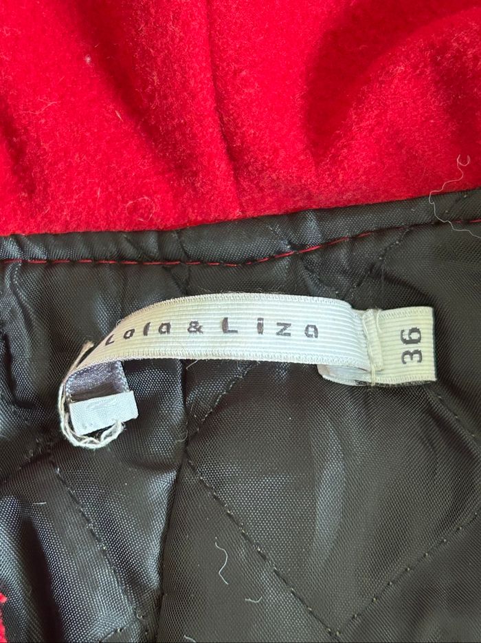 Manteau rouge mi long LolaLiza taille 36 bon état - photo numéro 9