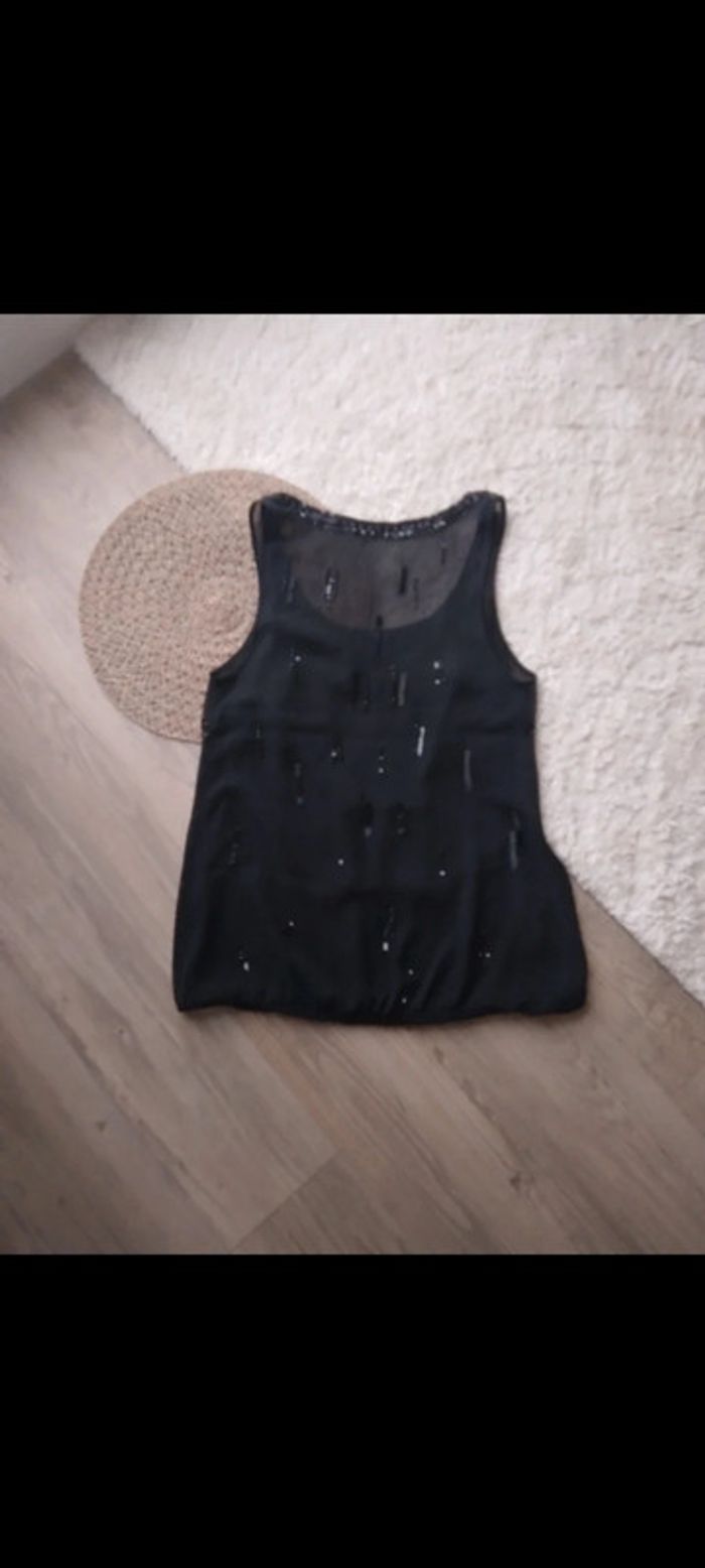 🌸Haut transparent noir avec perles et strass🌸 - photo numéro 9