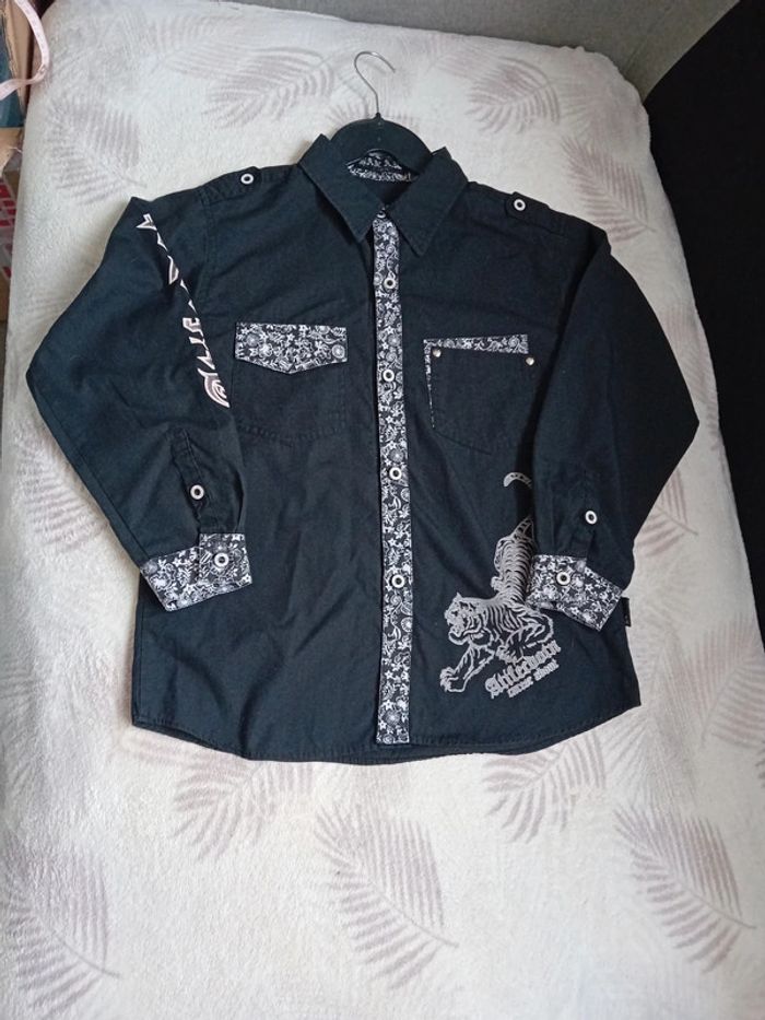 Chemise Noif Motif Tigre 🐅