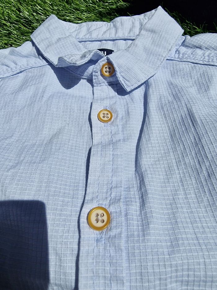 Chemise bleu-ciel avec un papillon garçon 9-12 mois - photo numéro 7