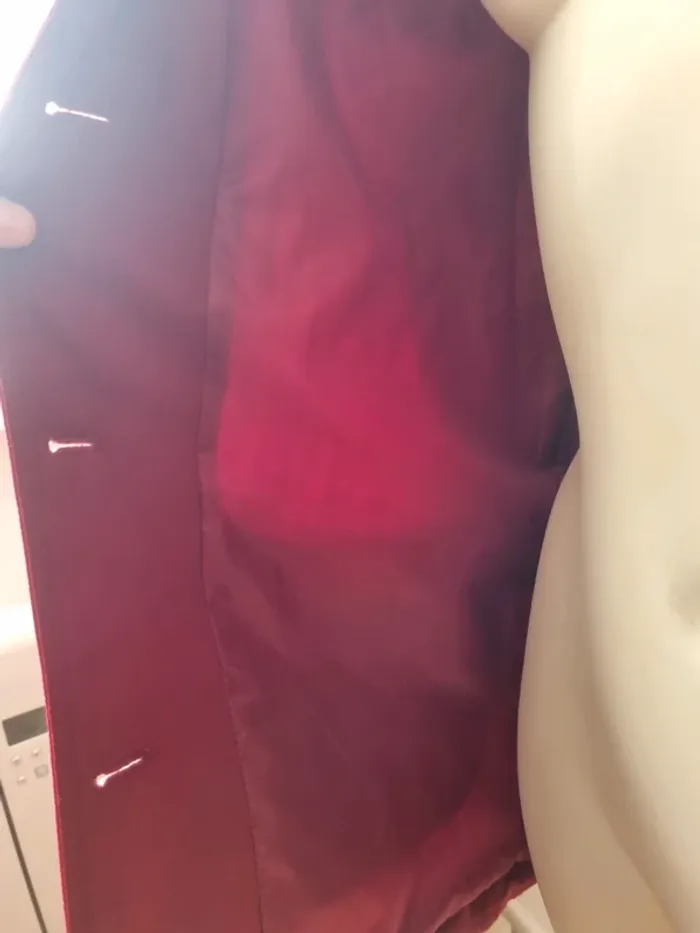 Veste rouge matelassé vintage - photo numéro 8