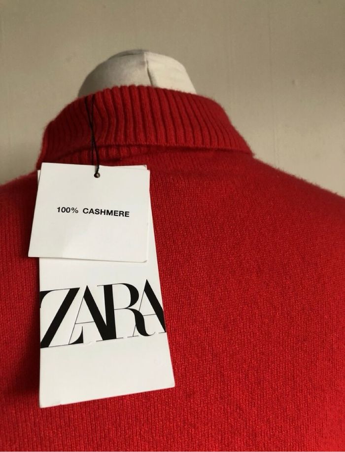 Pull rouge 100% cachemire - photo numéro 3