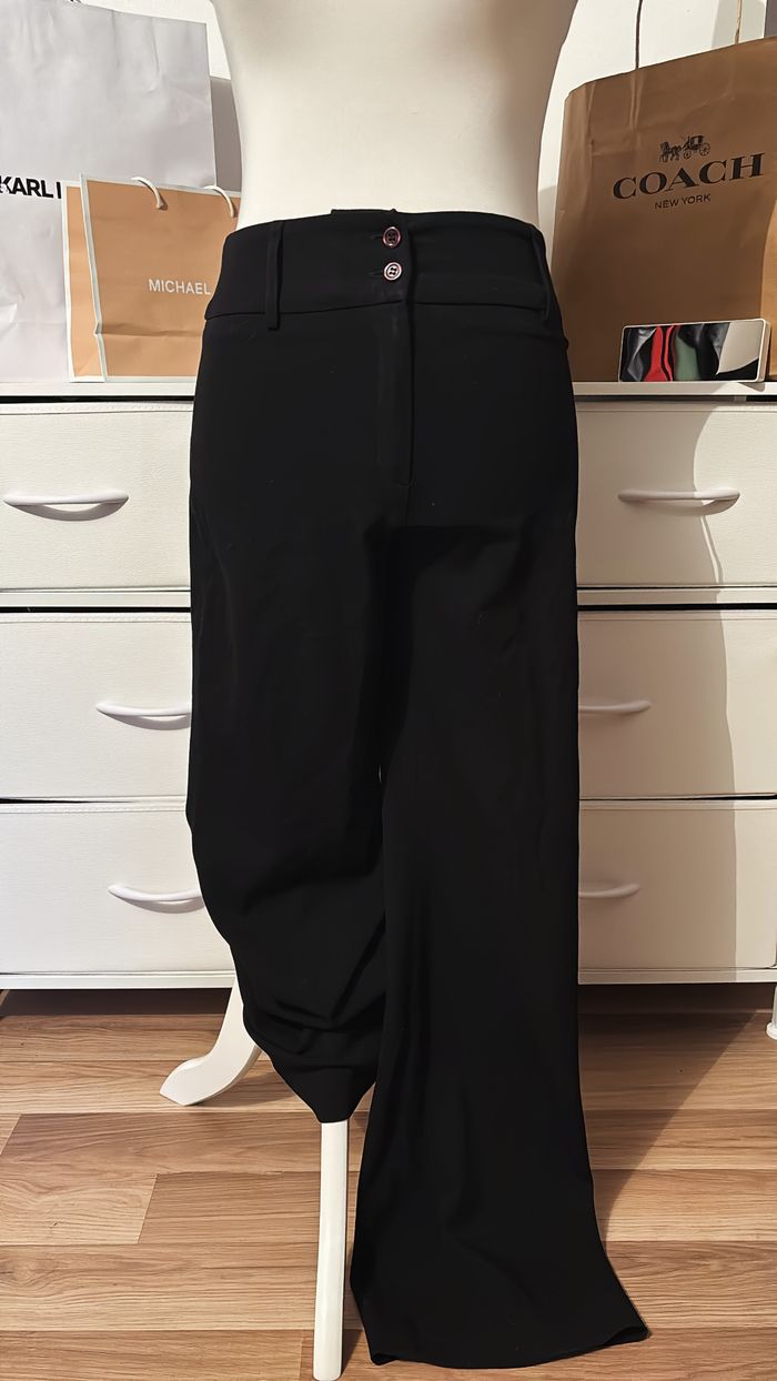 Pantalon noir classique coupe large Camaïeu T36 - photo numéro 1