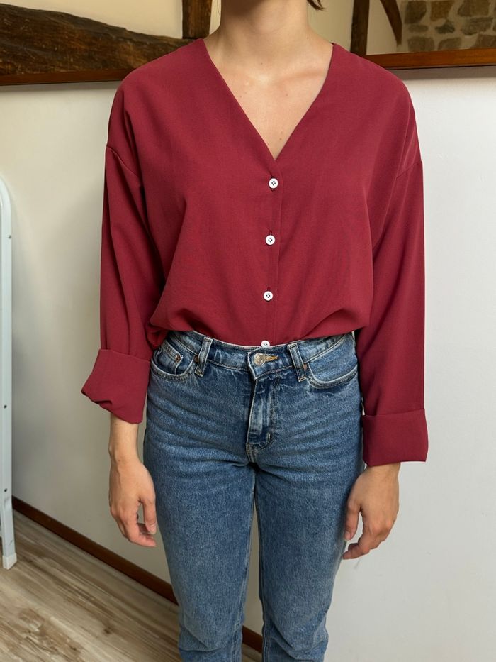 Blouse en mousseline rose - photo numéro 3