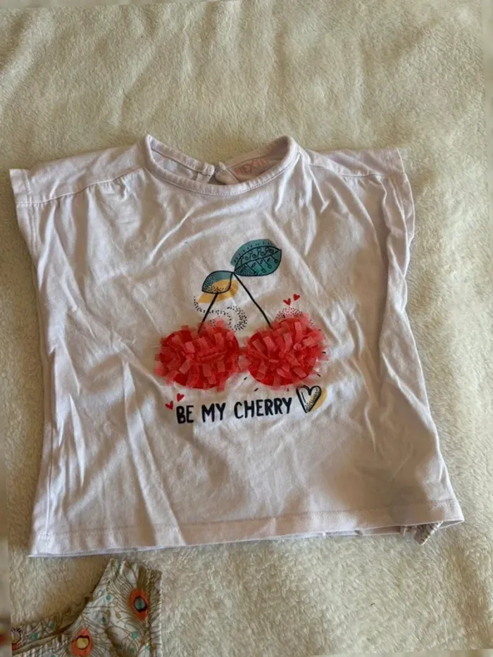 Lot de 3 jolis tee-shirts fille été 18 mois – In Extenso & Kitchoun - photo numéro 7