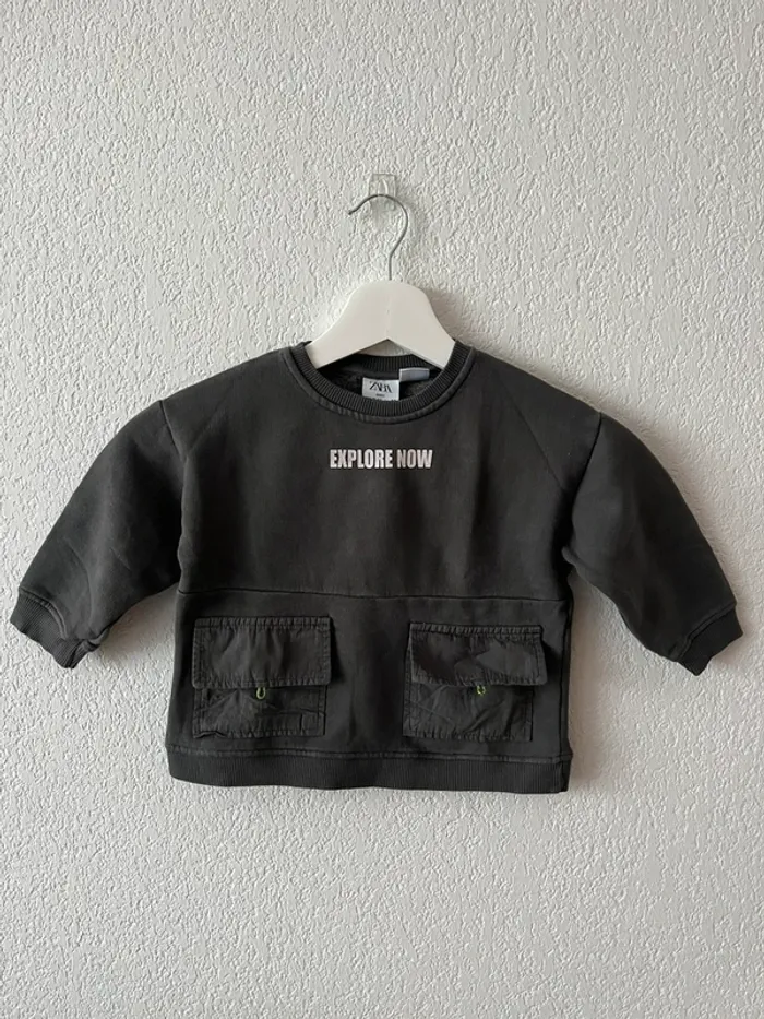 Sweat Zara Baby 9-12 mois gris Explore Now