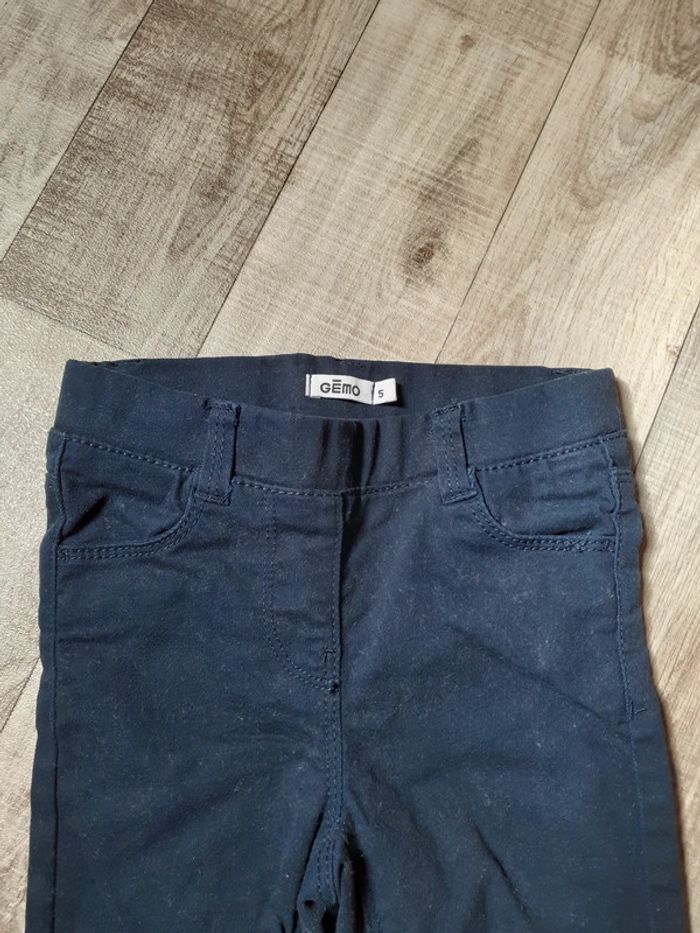 Pantalon fille bleu marine 5 ans - photo numéro 2