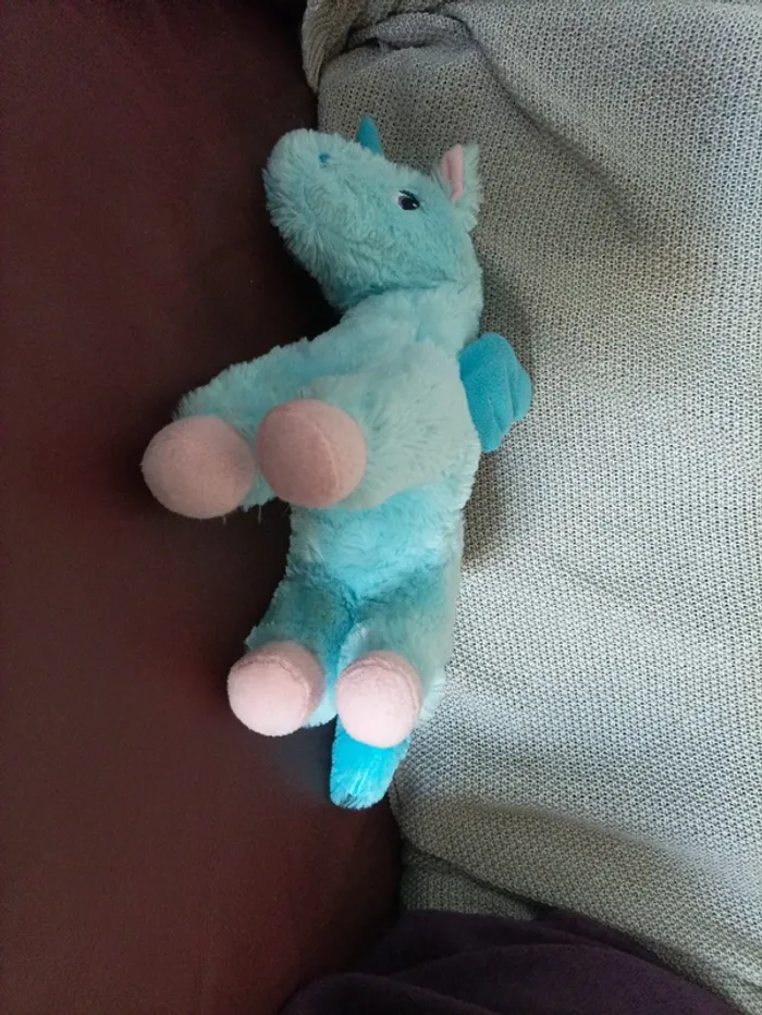Peluche licorne bleu - photo numéro 5