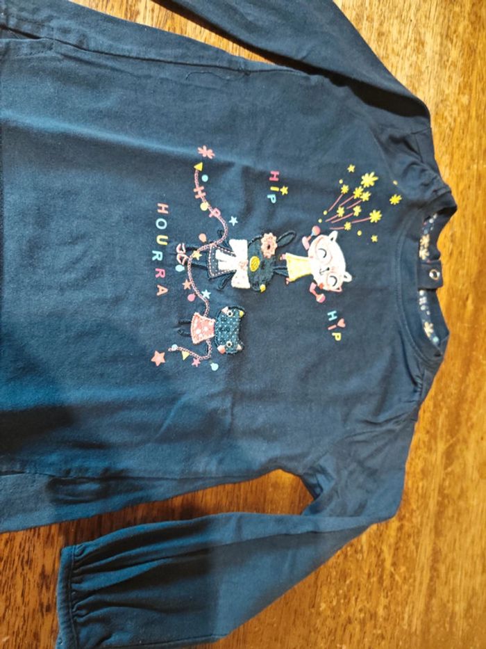 T shirt chat fille taille 24 mois Tissaia - photo numéro 2