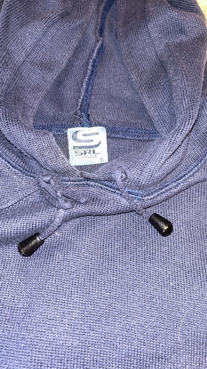 Sweat à capuche coton bleu marine S - photo numéro 2