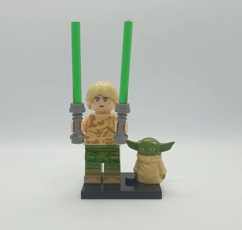 🌠 Figurine Star Wars - Luke Skywalker avec Yoda - (Style Lego) 🌠