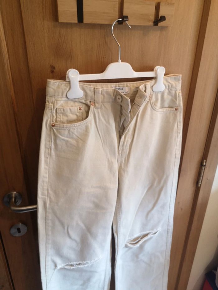 Jean's large Bershka en beige 40 - photo numéro 3