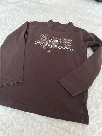 Teeshirt manches longues marron 10 ans