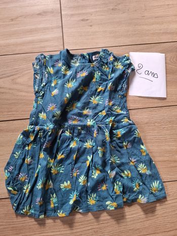 Robe été 2 ans fille imprimé savane