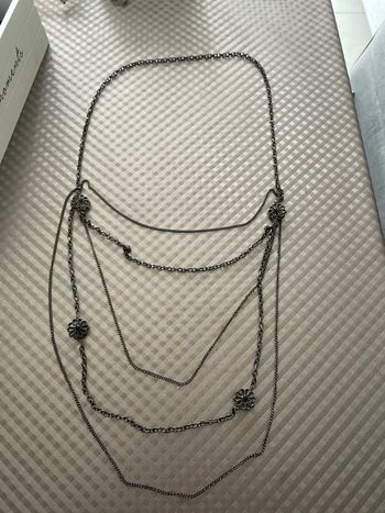 Sautoir noir / argenté