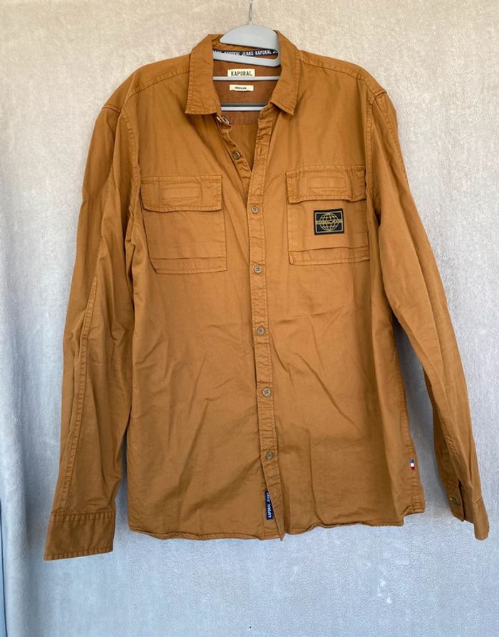 Chemise homme moutarde