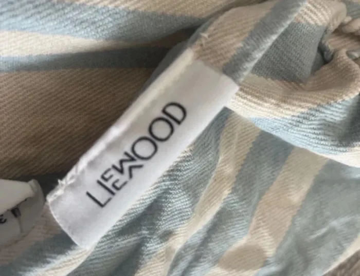 Poncho plage rayé liewood neuf coton organic 3/4ans - photo numéro 2