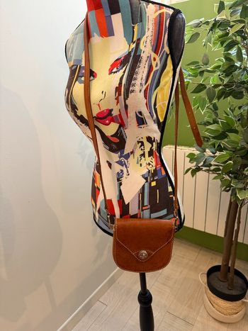 Petit sac à bandoulière en cuir vintage
