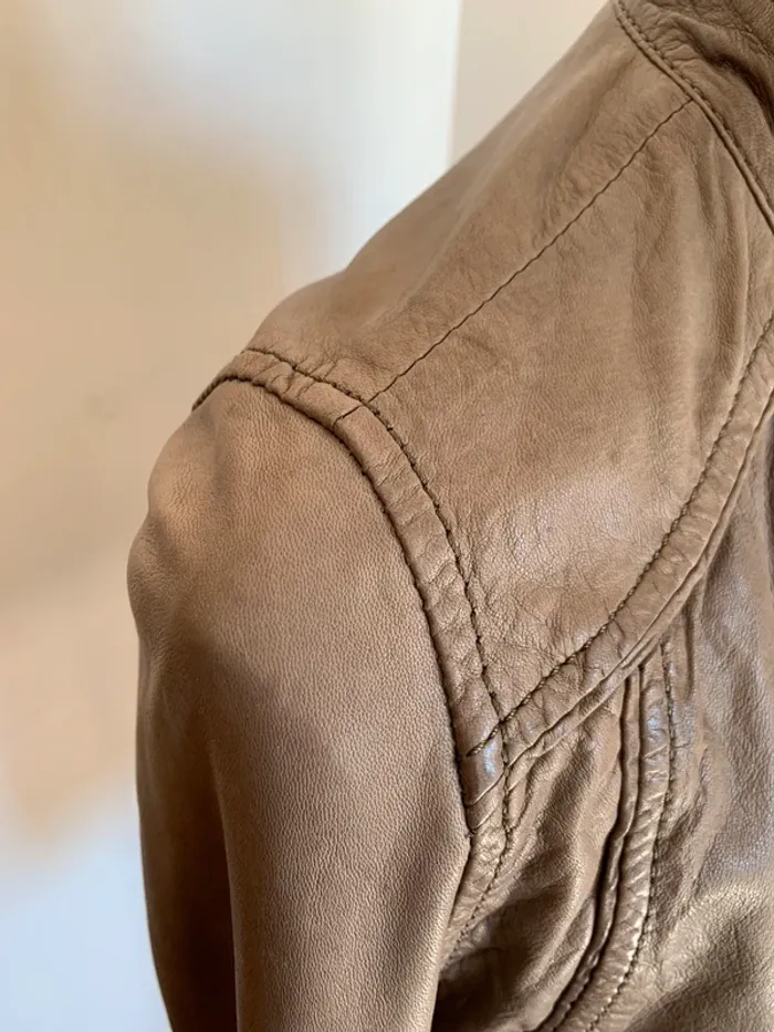 Veste en cuir d’agneau Maje taille M - photo numéro 4