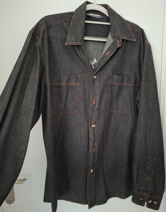 Chemise grise en jean Disney Vintage