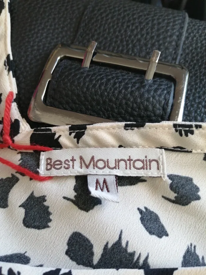 Robe manches longues beige motif noir girafe / best mountain / (M) - photo numéro 8