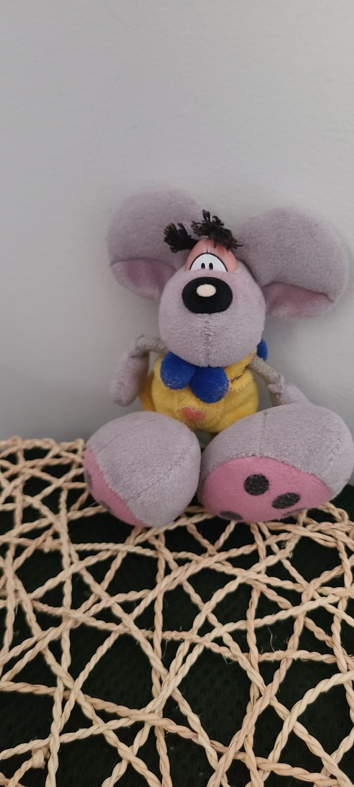 Porte-clés Diddl diddolina kaychein gris rare Peluche DIDDL - 15 cm - photo numéro 2