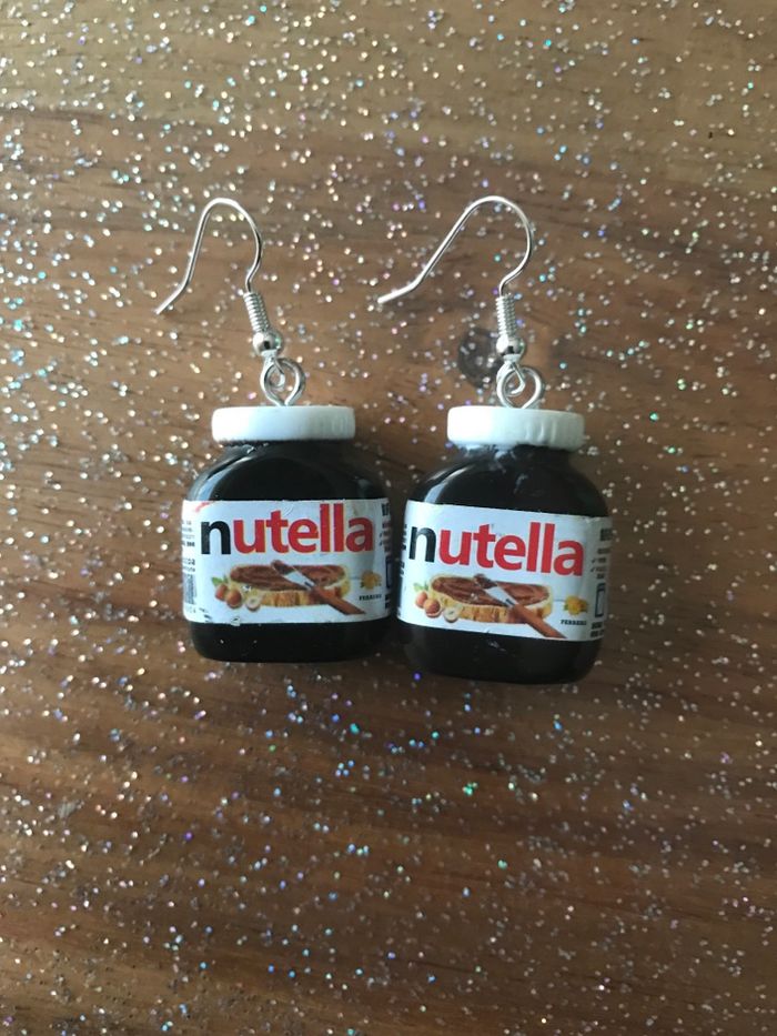 Boucles d’oreilles pots de Nutella