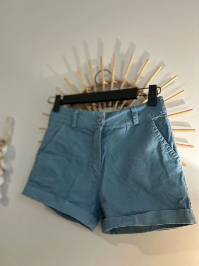 Short bleu en coton - photo numéro 5