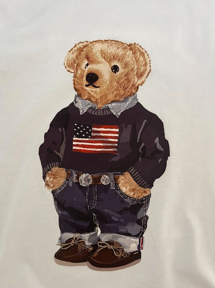 🌟 Tee shirt blanc avec nounours - photo numéro 2