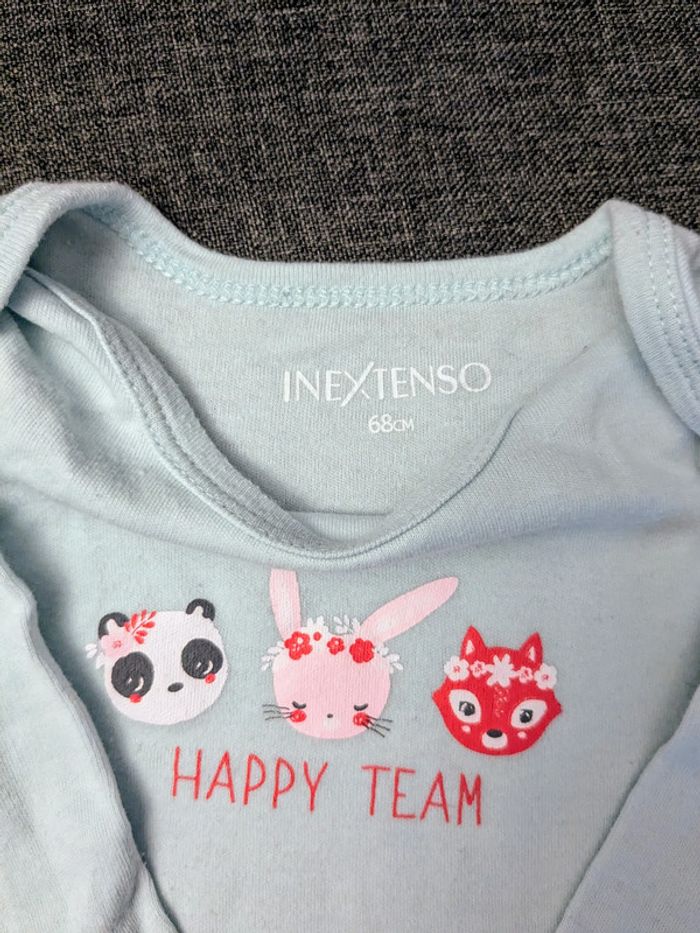 Lot de 5 bodies manches longues - Multi marques - 68 cm - Très bon état - photo numéro 4