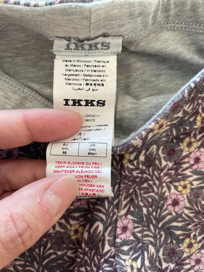 Magnifique ensemble fille IKKS 6 mois pantalon réversible - photo numéro 4