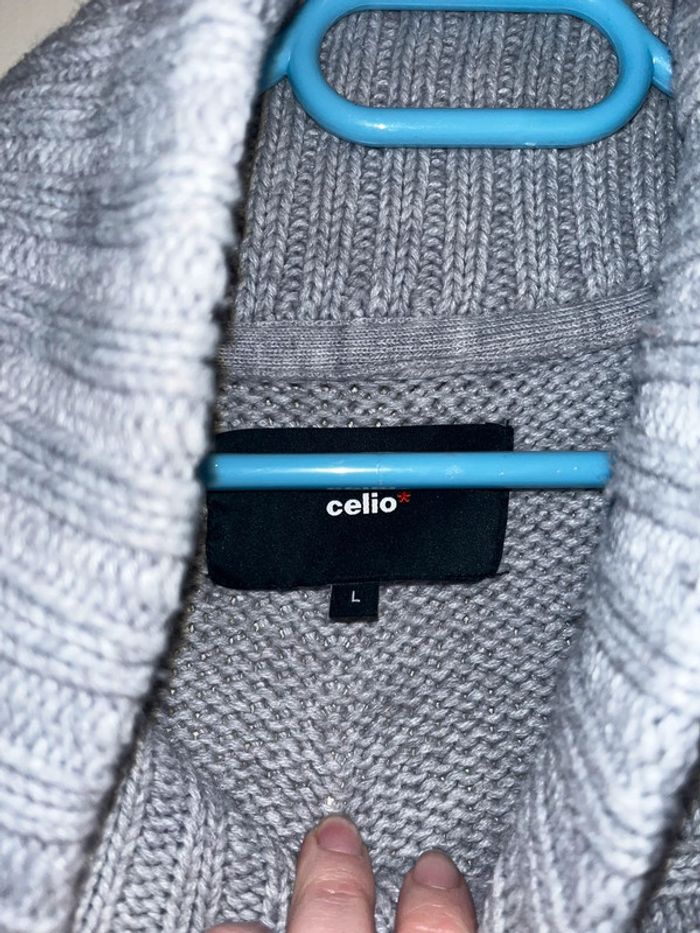 Pull gris celio taille L - photo numéro 3