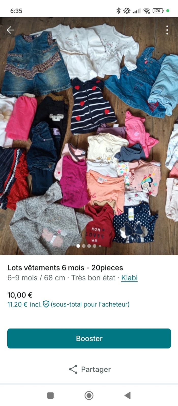 Gros lot de vêtements bébé fille - photo numéro 2