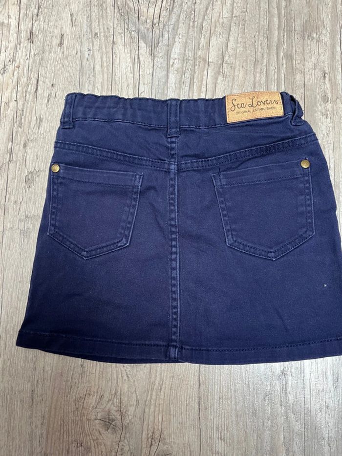 Jupe en jean marine Tissaia taille 7 ans - photo numéro 2