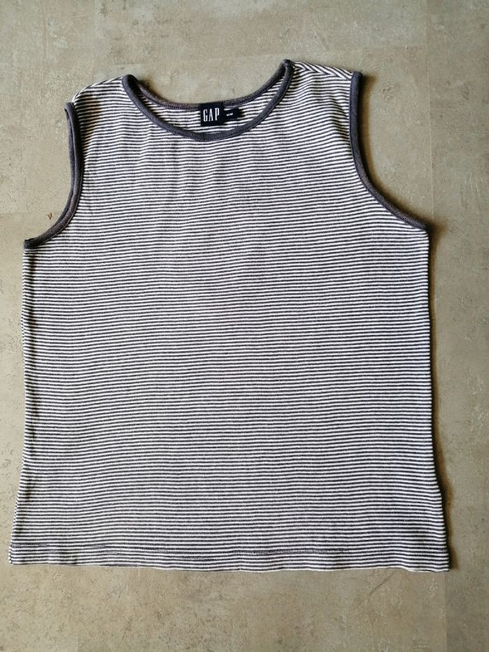 Débardeur rayé marine et blanc Taille M Gap