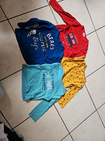 Lot de 4 Tee-shirt manches longues 24 mois