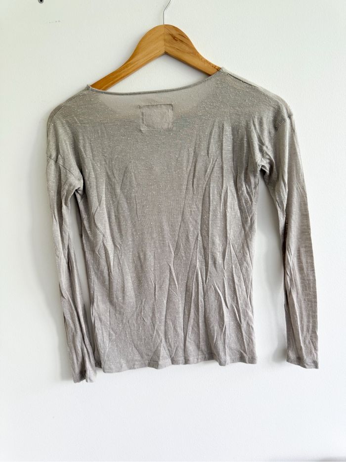 T-shirt blouse manches longues légère chipie taille 34 XS - photo numéro 3