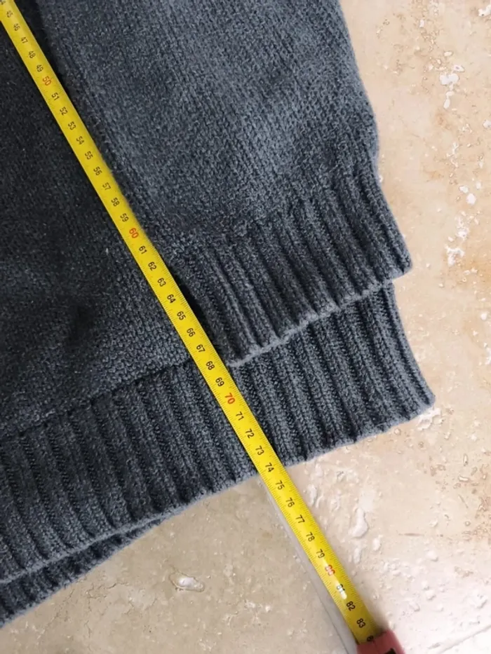 Pull quart zip camionneur homme 3XLT Ralph Lauren gris - photo numéro 7