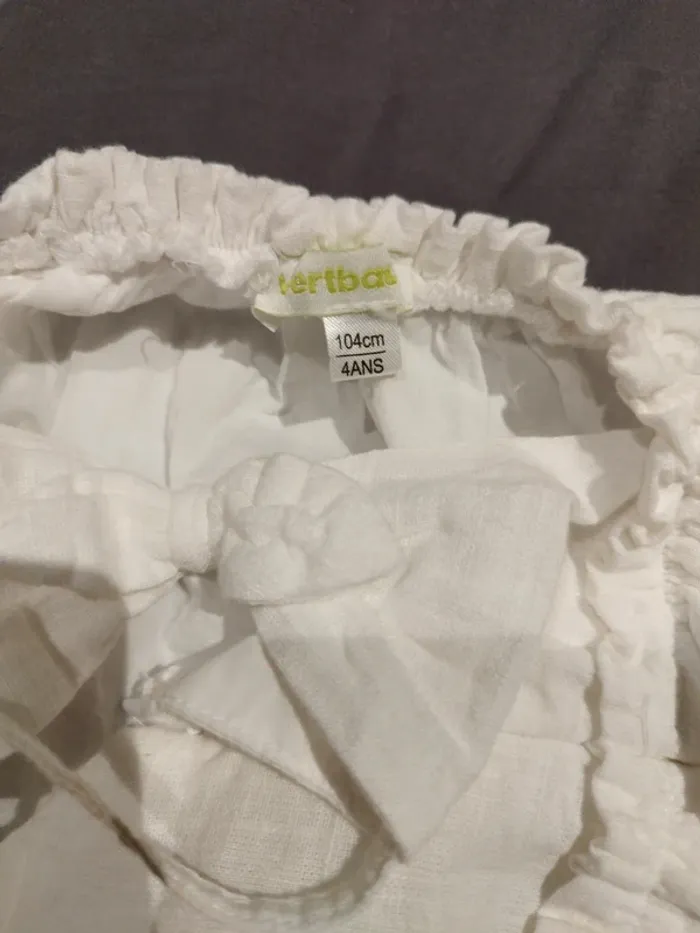 Robe blanche Vertbaudet 4 ans - photo numéro 3