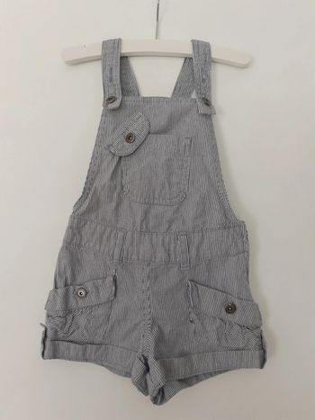 Salopette fille été 3 ans blanc et bleu Okaïdi