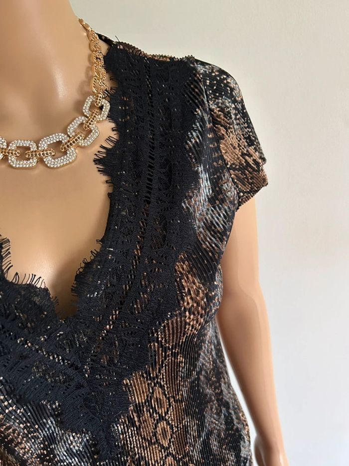 Blouse imprimée à manches courtes Morgan taille XS jamais portée - photo numéro 6