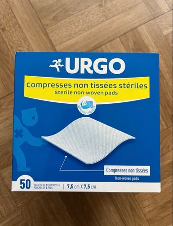 Compresses stériles URGO 7,5 x 7,5 cm (50 sachets)