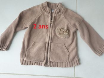 1 gilet marron 23 mois 86 cm