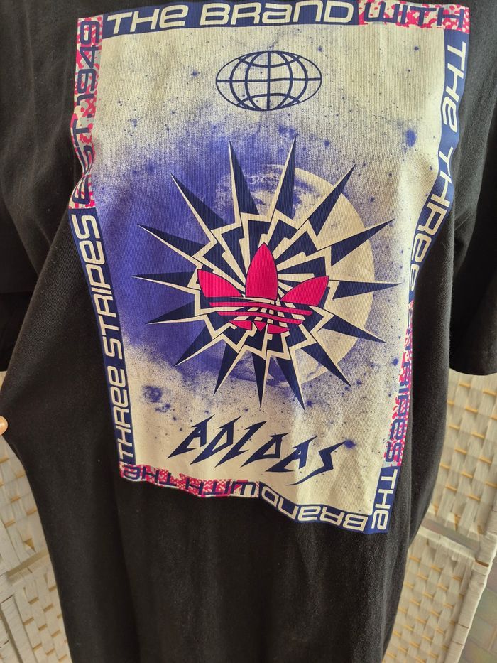 Jolie Robe T-shirt Adidas Originals Graphique Noire T38 femme - photo numéro 6