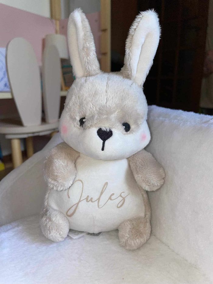 Peluche lapin tout doux personnalisé - photo numéro 3