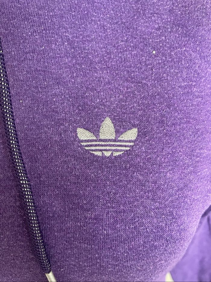 Long sweat à capuche vintage Adidas taille 38/M - photo numéro 2