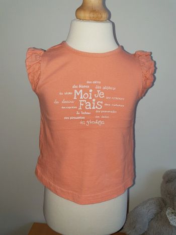 T-shirt abricot Tape à l'oeil 12 mois