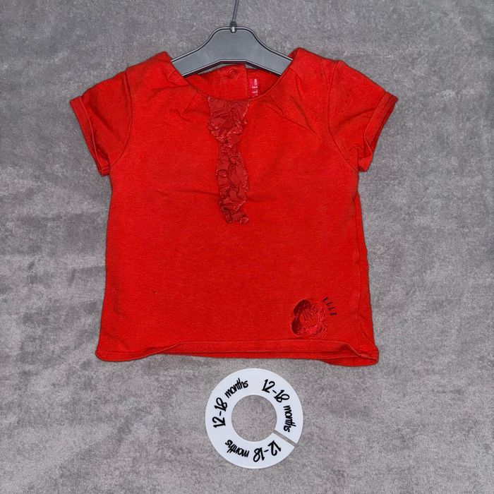 Lot tee shirt bébé fille 12 mois - photo numéro 2