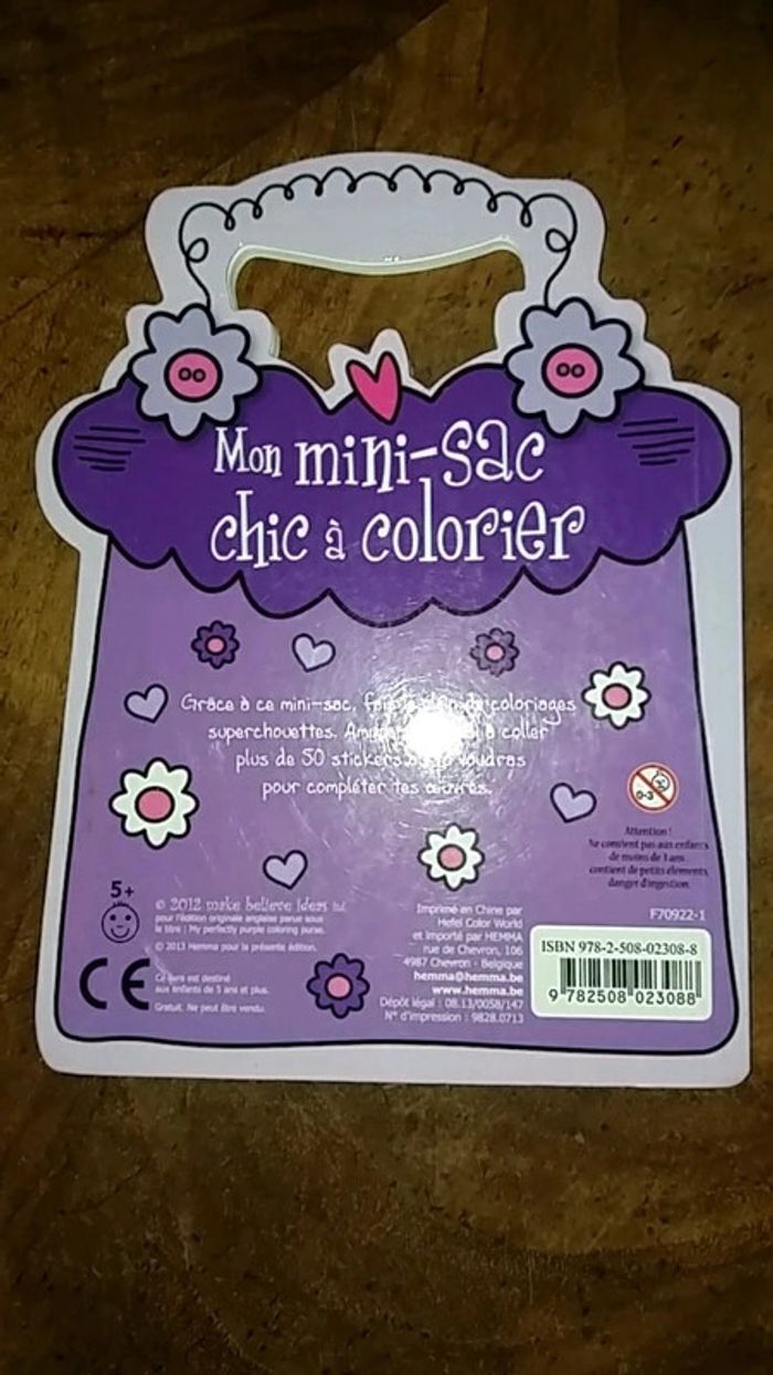 Livre mon mini sac à colorier - photo numéro 2