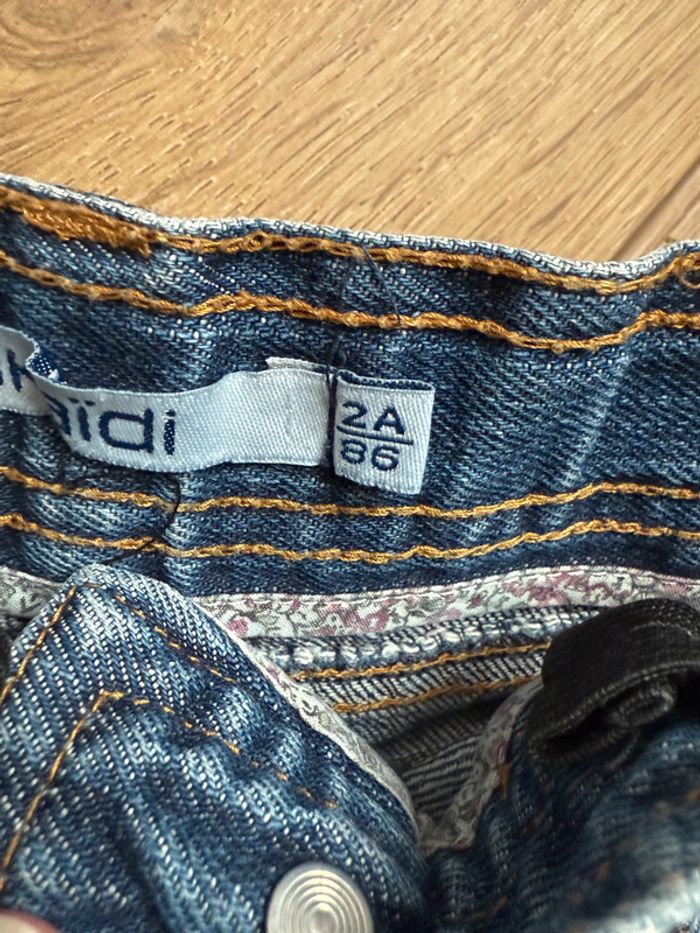 Pantalon en jean Okaidi bleu en 2ans - photo numéro 2